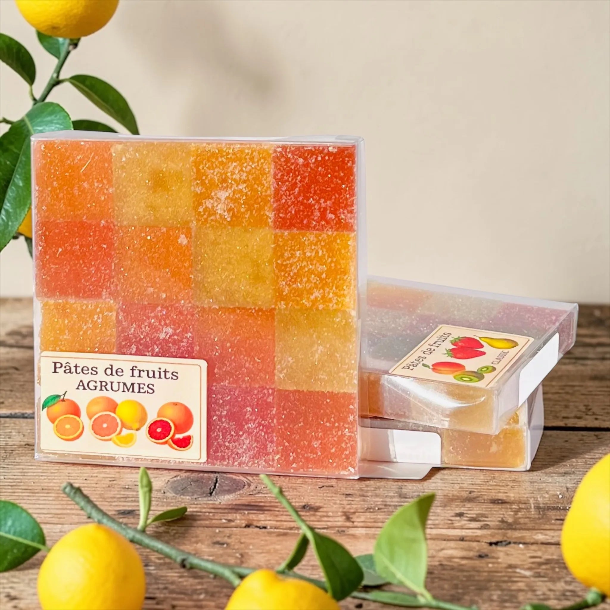 Damier pâtes de fruits "Agrumes"